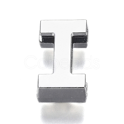 Alloy Letter Slide Charms RB-F034-01I-P-RS-1