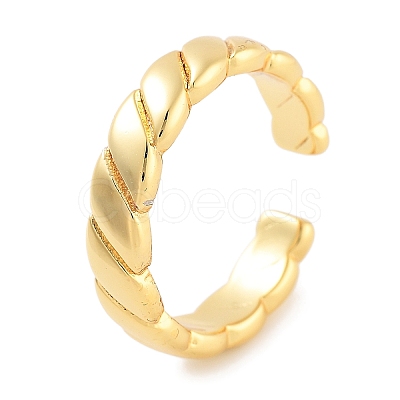 Rack Plating Brass Open Cuff Rings for Women RJEW-Z059-02G-02-1