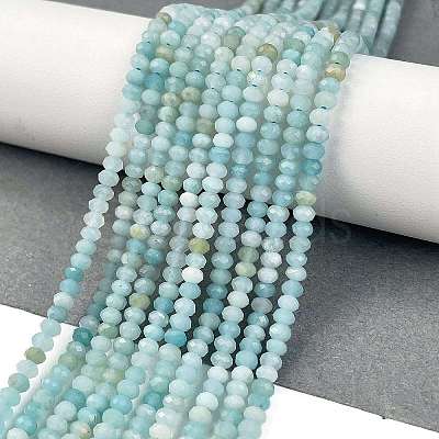 Natural Flower Amazonite Beads Strands G-L587-B06-01-1