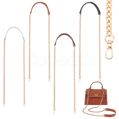 WADORN 4Pcs 4 Colors Imitation Leather Crossbody Long Purse Straps FIND-WR0009-03G-1