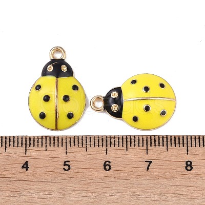 Alloy Enamel Pendants ENAM-R149-14B-G-1