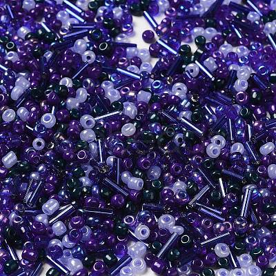 Opaque & Transparent Inside Colours Glass Seed Beads SEED-F004-02G-1