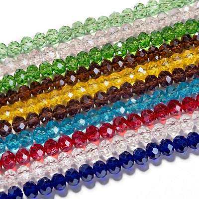 Electroplate Glass Beads Strands EGLA-X0007-01C-6mm-1