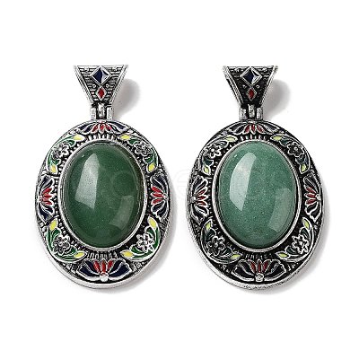 Natural Green Aventurine Pendants FIND-A041-01AS-01-1