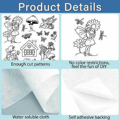 Plastic Water-soluble Embroidery Aid Drawing Sketch DIY-WH0514-034-1