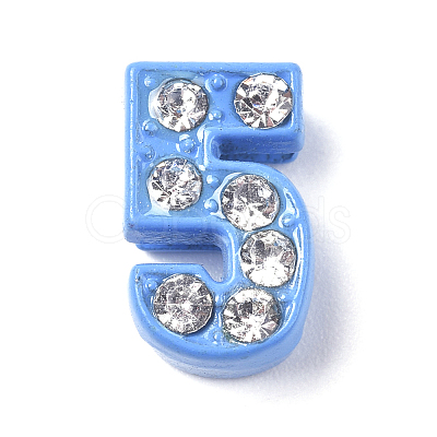 Alloy Rhinestone Slide Charms PALLOY-WH0070-23E-1