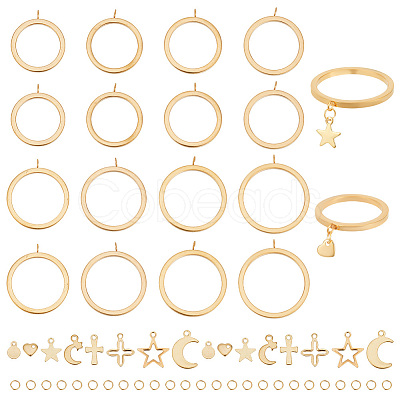 DELORIGIN DIY Charms Finger Ring Making Kit DIY-DR0001-24-1