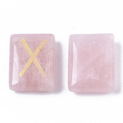 Natural Rose Quartz Cabochons G-R461-15E-1