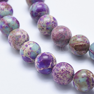 Natural Imperial Jasper Beads Strands G-I122-6mm-15-1