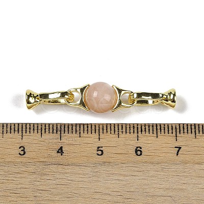 Natural Sunstone with Brass Fold Over Clasps G-G141-03G-16-1