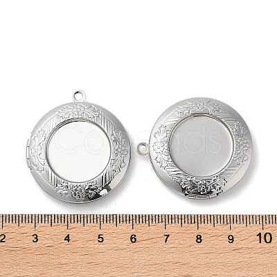 Brass Locket Pendants KK-K277-08P-1