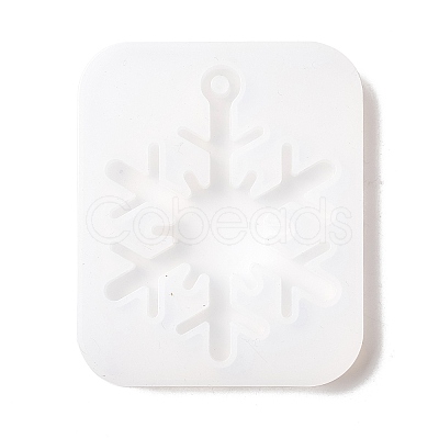 Christmas Theme DIY Snowflake Pendant Silicone Molds DIY-F114-30-1