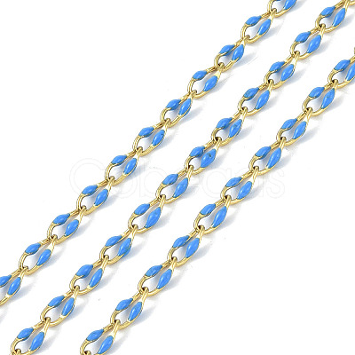 Ion Plating(IP) 304 Stainless Steel Dapped Chains AJEW-Q150-09G-01-1