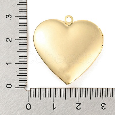 Rack Plating Brass Locket Pendants KK-M263-02B-G-1