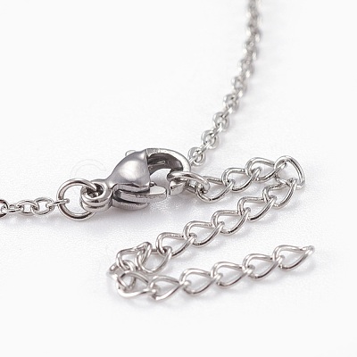 304 Stainless Steel Pendant Necklaces NJEW-O112-10-1