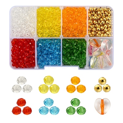 DIY Colorful Transparent Beads Bracelet Making Kit DIY-YW0005-45-1