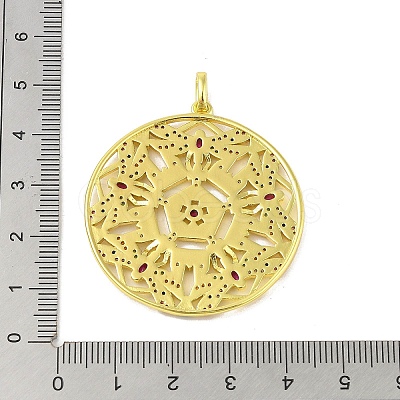 Brass Micro Pave Cubic Zirconia Pendants KK-E111-03G-1