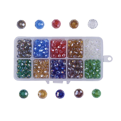 10 Colors Glass Beads EGLA-JP0001-01-8mm-1