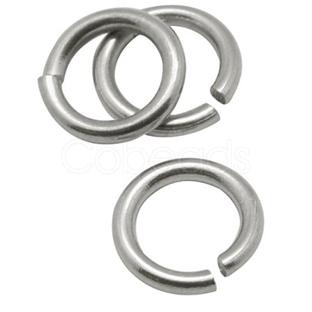 Original Color Closed but Unsoldered 304 Stainless Steel Jump Rings X-STAS-H015-1