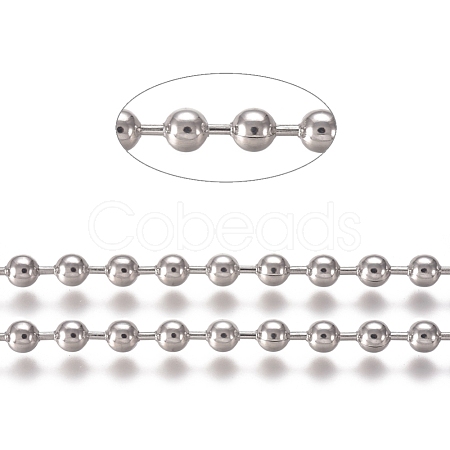 304 Stainless Steel Ball Chains CHS-E021-13I-P-1