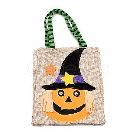 Burlap Halloween Candy Bag ABAG-I003-03B-1