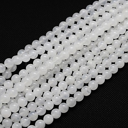 Natural White Moonstone Beads Strands G-G559-8mm-1