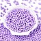 Opaque Baking Painted Glass Beads, Round, Lilac, 5.5x4.5~5mm, Hole: 1mm, about 2500pcs/pound