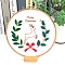 Christmas Theme Embroidery Kits, Including Embroidery Cloth & Thread, Needle, Instruction Sheet, Deer, 220x150mm