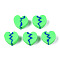 Handmade Polymer Clay Beads, for DIY Jewelry Crafts Supplies, Heart, Spring Green, 8x9~9.5x4~4.5mm, Hole: 1.8mm