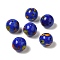 Handmade Lampwork Beads, Round, Medium Blue, 14mm, Hole: 2mm