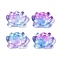 Baking Paint Glass Beads, Lotus, Lilac, 15.5x20.5x7.5mm, Hole: 1.2mm