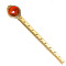 Alloy Ruler Bookmark, Carnelian Cabochon Bookmark, 120x20mm