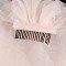 Long Mesh Tulle Bridal Veils with Combs, for Women Wedding Party Decorations, PapayaWhip, 1500mm