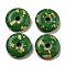 Dyed Synthetic Turquoise Pendants, Donut Charms, Green, 24.5~25x6.5~7mm, Hole: 4.5mm