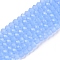 Glass Beads Strands, Imitation Jade, Faceted, Rondelle, Light Sky Blue, 2.9~3.3x2mm, Hole: 0.8mm, about 148~150pcs/strand, 39.5~40cm