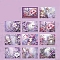 30pcs Retro Scrapbook Paper, Collage Creative Journal Decoration Backgroud Sheets, Flower, Violet, 100x140mm, 30pcs/set