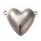 304 Stainless Steel Connector Charms, Heart Links, Antique Silver, 27.5x34.5x4mm, Hole: 2.7mm