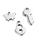 Tarnish Resistant 304 Stainless Steel Charms, Stainless Steel Color, 7~15x6~13x1mm, Hole: 1mm