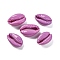 Baking Painted Cowrie Shell Beads, No Hole/Undrilled, Orchid, 20.5x13.5x7mm