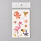 Removable Temporary Tattoos, Water Proof, Cartoon  Paper Stickers, Bird, Colorful, 120~121.5x75mm