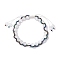 Round Natural Selenite Braided Beaded Bracelets, Glass Seed Beads Adjustable Bracelets for Women Men, Inner Diameter: 2-5/8~3-3/4 inch(6.7~9.5cm)