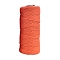 Cotton Macrame Cord, Round Macrame Rope for Wall Hangers, Boho Decorations, DIY Macrame Craft, Orange, 3mm, about 109.36 Yards(100m)/Roll