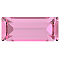 Preciosa&reg MAXIMA Crystal Fancy Stones, Czech Crystal, 435 26 212 Baguette, Dura Foiling, 70010 Rose, 4x2mm.