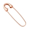 925 Sterling Silver Safety Pins, Rose Gold, 40x11x3.5mm