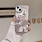 Butterfly Pattern Silicone Mobile Phone Cover, Fit for iphone 14 Plus, Rosy Brown, 16.1x7.85x0.8cm