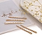 Metal Hair Bobby Pins, Jewelry Hair Accessories, Golden, 55x2mm, 100pcs/set