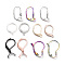 Stainless Steel Leverback Earring Findings, Mixed Color, 14.5~22.5x12~14x1.5~2.5mm, Hole: 1.2~1.6mm, Pin: 0.8mm