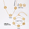 Fashionable Flower Stainless Steel Jewelry Set, Necklace & Bracelet & Earrings Set for Women, Golden