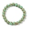 Synthetic Turquoise(Dyed) Round Beaded Stretch Bracelets, Green, Inner Diameter: 1-7/8 inch(4.9cm), 8mm