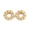 CCB Plastic Spacer Beads, Ring, Golden, 7.5x2.5mm, Hole: 3mm